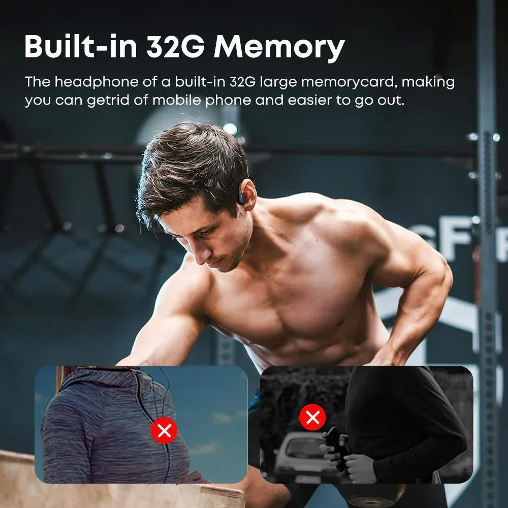 IPX8 Waterproof Headphones, Swimming-specific Bluetooth Headphones, Sports Wireless Earbuds With 32G TF Card, Stereo Bone Conduction Headphones - THE MILE MAKER DRIVER SHOP