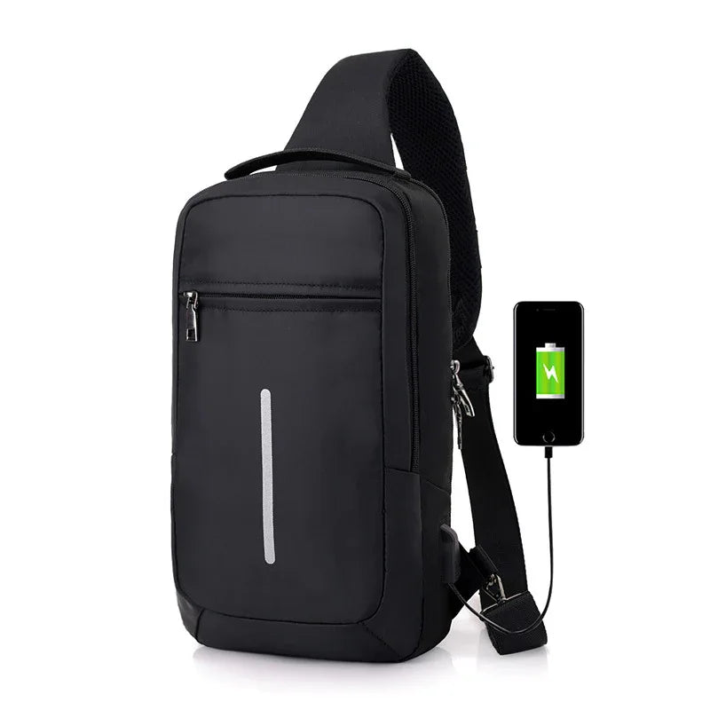 Anti-theft USB charging chest bag with you - THE MILE MAKER DRIVER SHOP