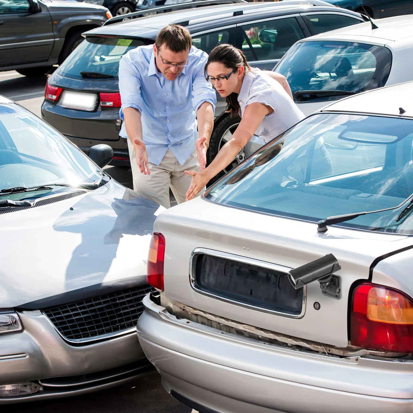 1Pc Wireless Camera Reverse Hitch Guide Camera Vehicle Backup Rechargeable Camera With Flexible Adhesive Base Night Vision For Car RVs Trailer Truck - THE MILE MAKER DRIVER SHOP