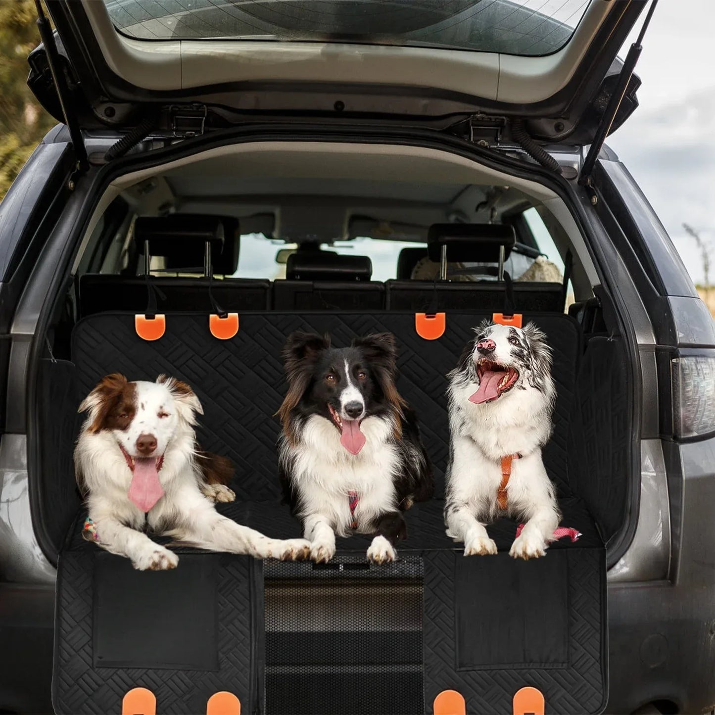 1Pc Dog Car Seat Cover For Back Seat Waterproof Oxford Cloth Seat Cover Hammock Non-Slip Scratchproof Back Seat Extender With Side Flap Mesh Window Storage Bag For Car SUV Truck - THE MILE MAKER DRIVER SHOP
