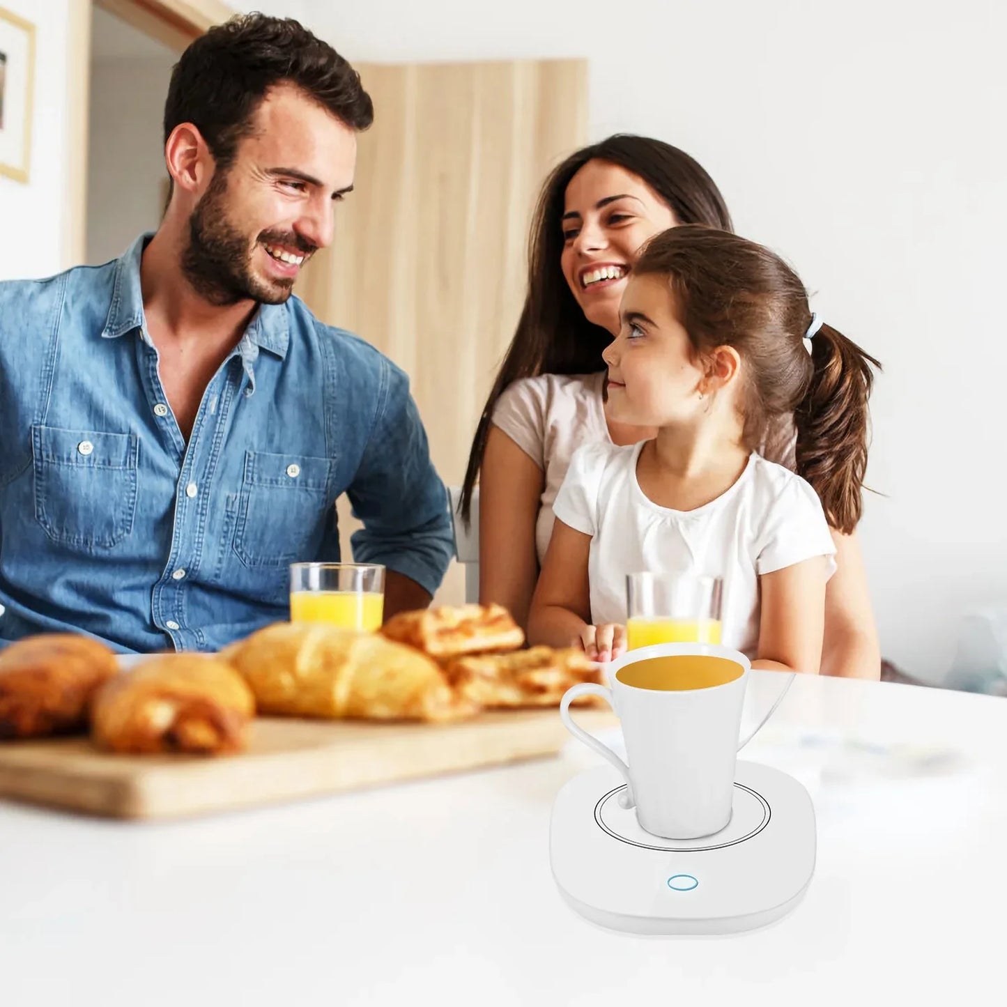 1Pc Coffee Mug Warmer Cup Warmer Auto Shut Off Coffee Tea Milk Electric Heater Pad Office Home Desk Electric Beverage Warmer Mat - THE MILE MAKER DRIVER SHOP