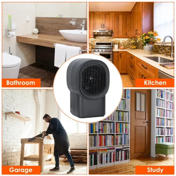 400W Portable Electric Space Heater Mini Desktop Fan Heater Personal Small Space Heater For Home Office - THE MILE MAKER DRIVER SHOP