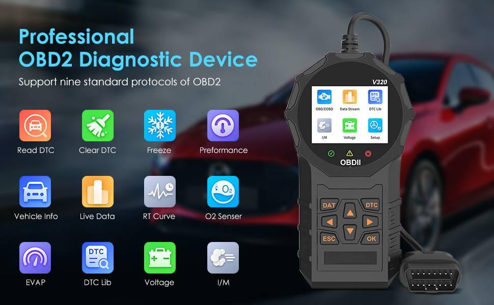 Automotive OBD2 Scanner OBD Code Reader Car Check Engine Fault Diagnostic Tool - THE MILE MAKER DRIVER SHOP