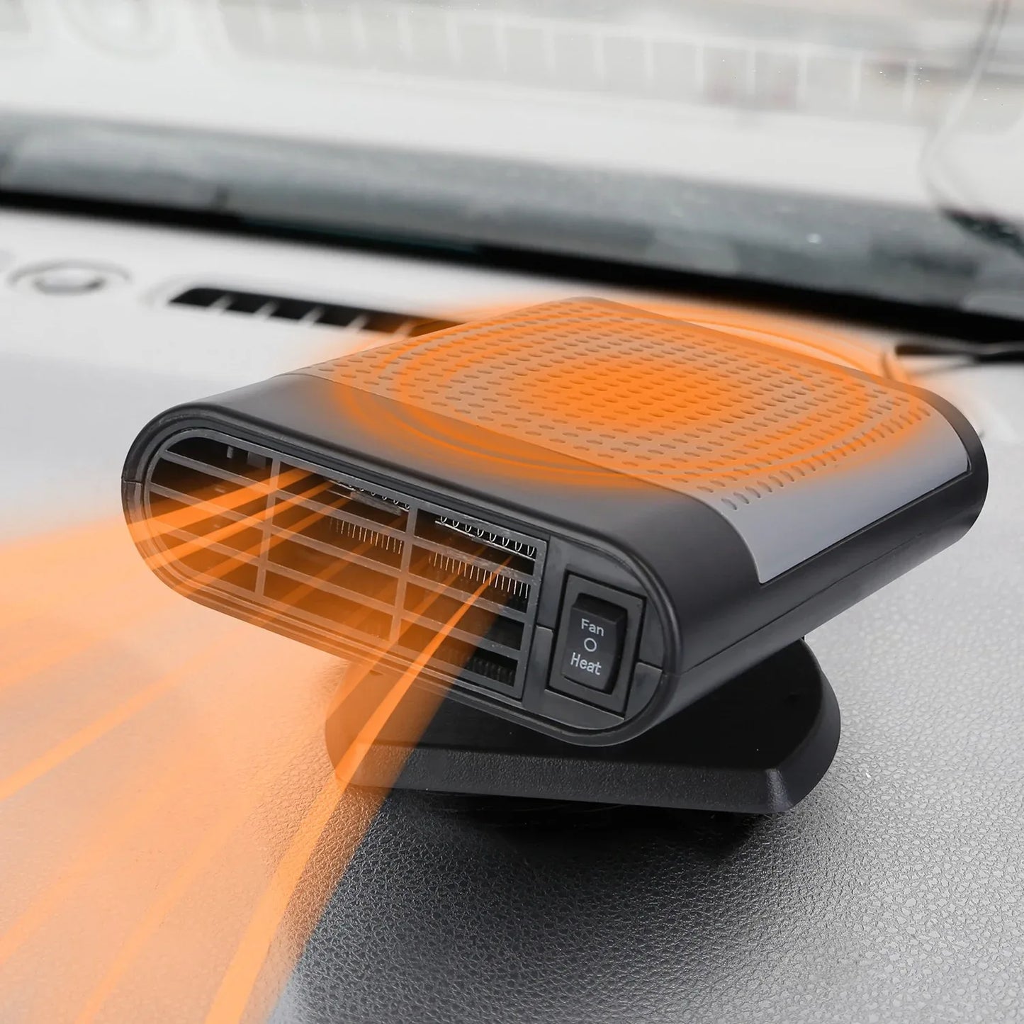 24V 200W Or 12V 150W Portable Car Heater Heating Fan 2 In 1 Defroster Defogger Demister Windshield Heater Automotive Cooling Fan With 360 Degree Rotating Base - THE MILE MAKER DRIVER SHOP