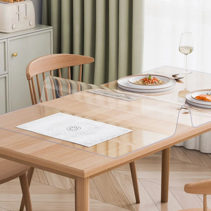 PVC Table Protector 36x48 Inch Clear Plastic Desk Protector 1.5mm Thick - THE MILE MAKER DRIVER SHOP