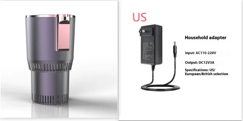 2 In1 Car Heating Cooling Cup 12V Smart Car Cup Holder Digital Temperature Display Drink Cup Warmer Cooler Mini Car Refrigerator - THE MILE MAKER DRIVER SHOP