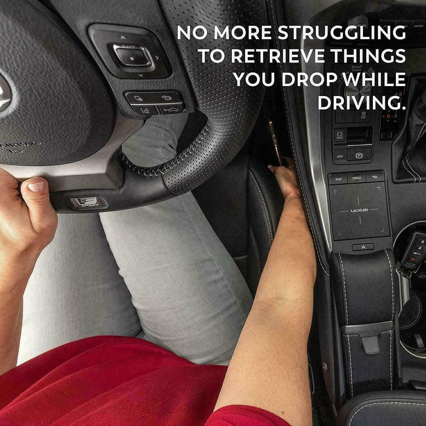 2pcs Car Seat Gap PU Leather Catch Catcher Box Caddy Slit Pocket Storage Organizer - THE MILE MAKER DRIVER SHOP