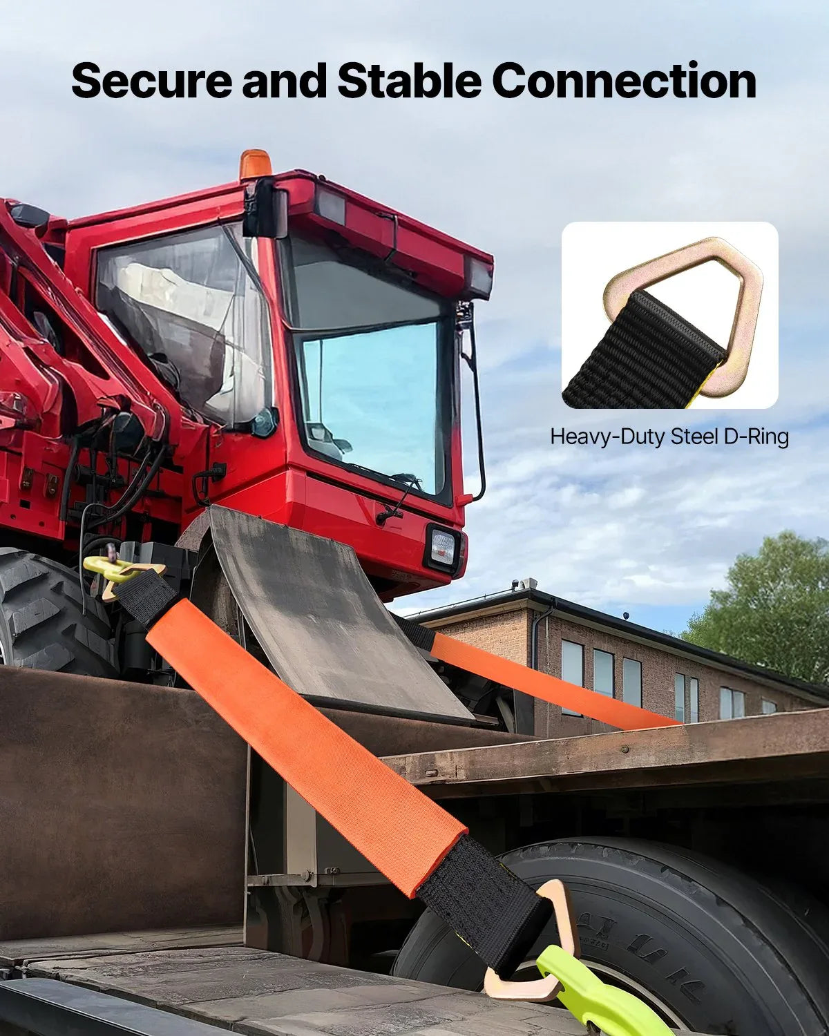 Axle Straps Axle Tie Down Straps D Ring 2 In X 3.2 Ft For Trailer Truck - THE MILE MAKER DRIVER SHOP