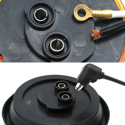 10 Pcs 2 4LED Rubber Ring Round Led Trailer Truck Tail Lights With Plug, 12V Brake Light Marker, 5 Red Covers 5 Yellow Covers - THE MILE MAKER DRIVER SHOP