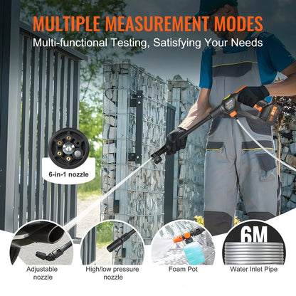 Cordless Pressure Washer, 652-PSI 1.1 GPM Portable Power Cleaner, Handheld High-Pressure Car Washer Gun With 4.0Ah Battery, Charger, 6-in-1 Nozzle, For Home/Floor Cleaning & Watering - THE MILE MAKER DRIVER SHOP