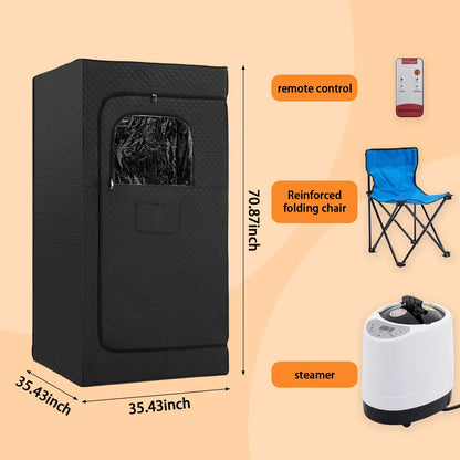 Portable Steam Sauna Tent, 9-layer Temperature, Remote Control, Folding Chair - THE MILE MAKER DRIVER SHOP