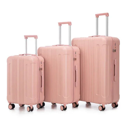 20 24 28 3 Pcs Set In ABS Spinner Wheel Luggage, Carry On Suitcase, Matching Color, TSA Combination Lock - THE MILE MAKER DRIVER SHOP