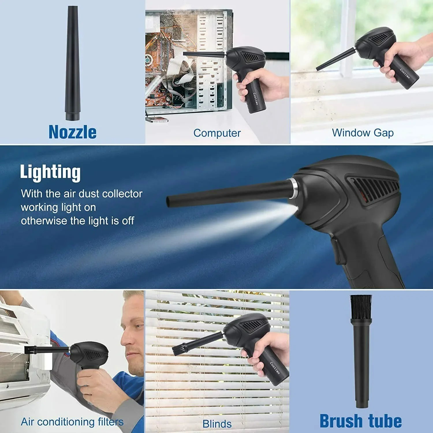 Rechargeable Air Duster Electric Cleaner Cleaning Blower For Car-PC-Keyboard-Pet - THE MILE MAKER DRIVER SHOP