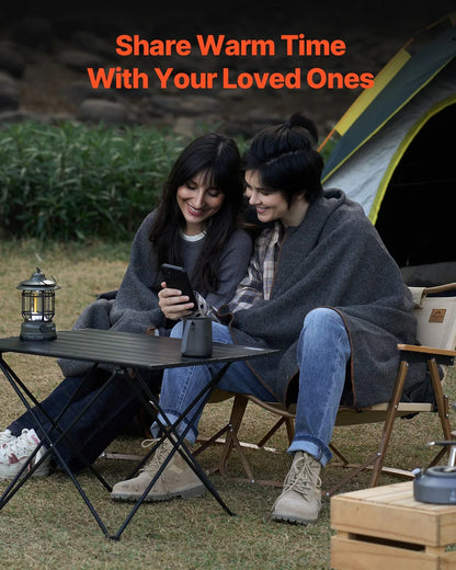 Wool Camping Blanket 64X 88 Warm For Camping Hiking Travel Light Grey - THE MILE MAKER DRIVER SHOP