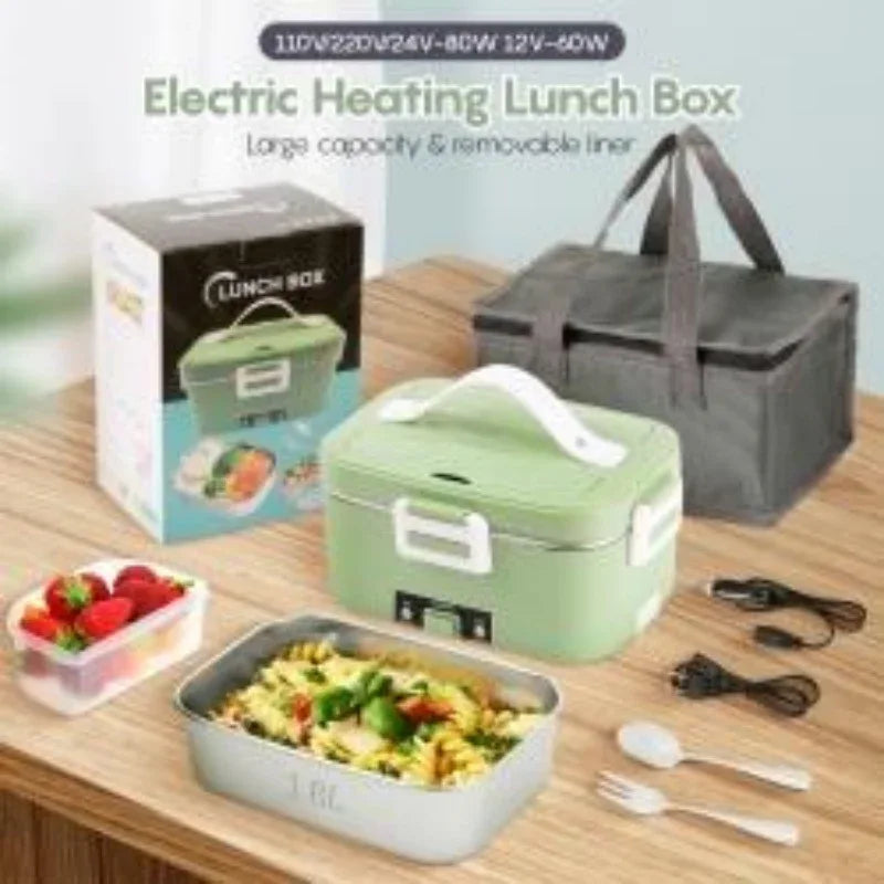 Electric Heating 1.8 Liter Lunch Box For Work, Car And Home - THE MILE MAKER DRIVER SHOP