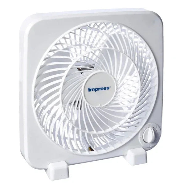 Impress 9-Inch 3-Speed Box Fan - THE MILE MAKER DRIVER SHOP