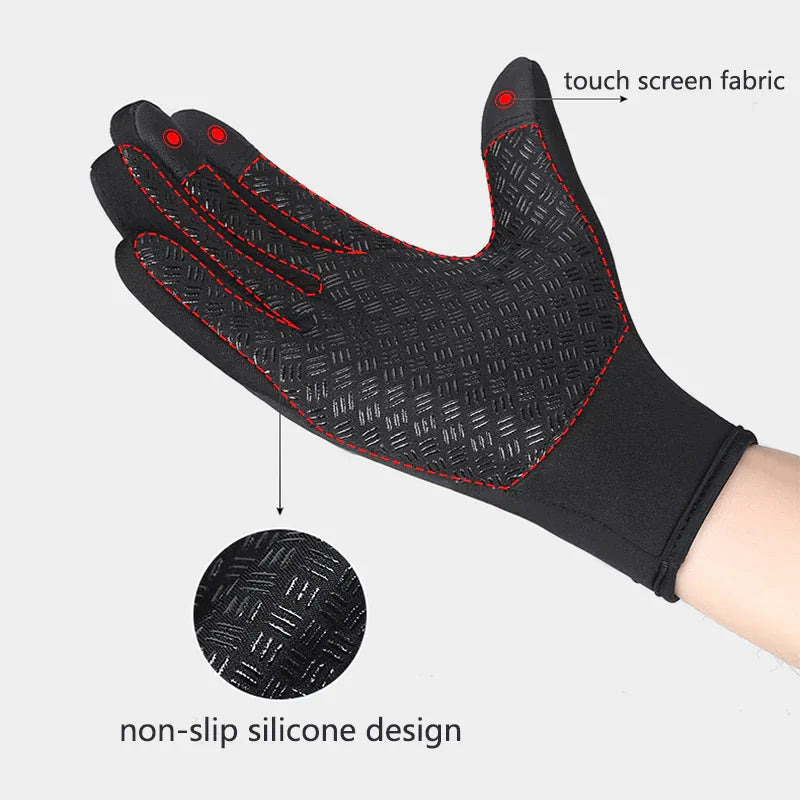 Winter Gloves Touch Screen Riding Motorcycle Sliding Waterproof Sports Gloves With Fleece - THE MILE MAKER DRIVER SHOP