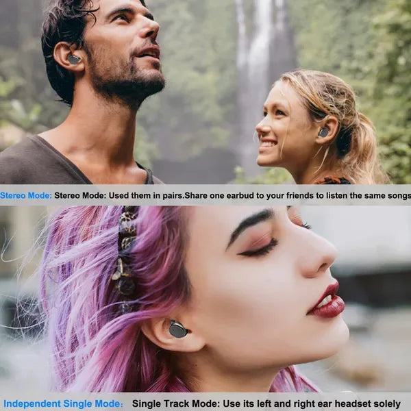 TWS Wireless 5.0 Earbuds IPX4 Touch In-Ear Stereo Earphone Noise Canceling Earpieces 32.8 Ft Transmission Range - THE MILE MAKER DRIVER SHOP