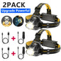 LED Headlamp Rechargeable Head Torch Zoom Headlight Lamp Powerful Flashlight Fishling Driving Camping Light With 3 Modes Work Light - THE MILE MAKER DRIVER SHOP