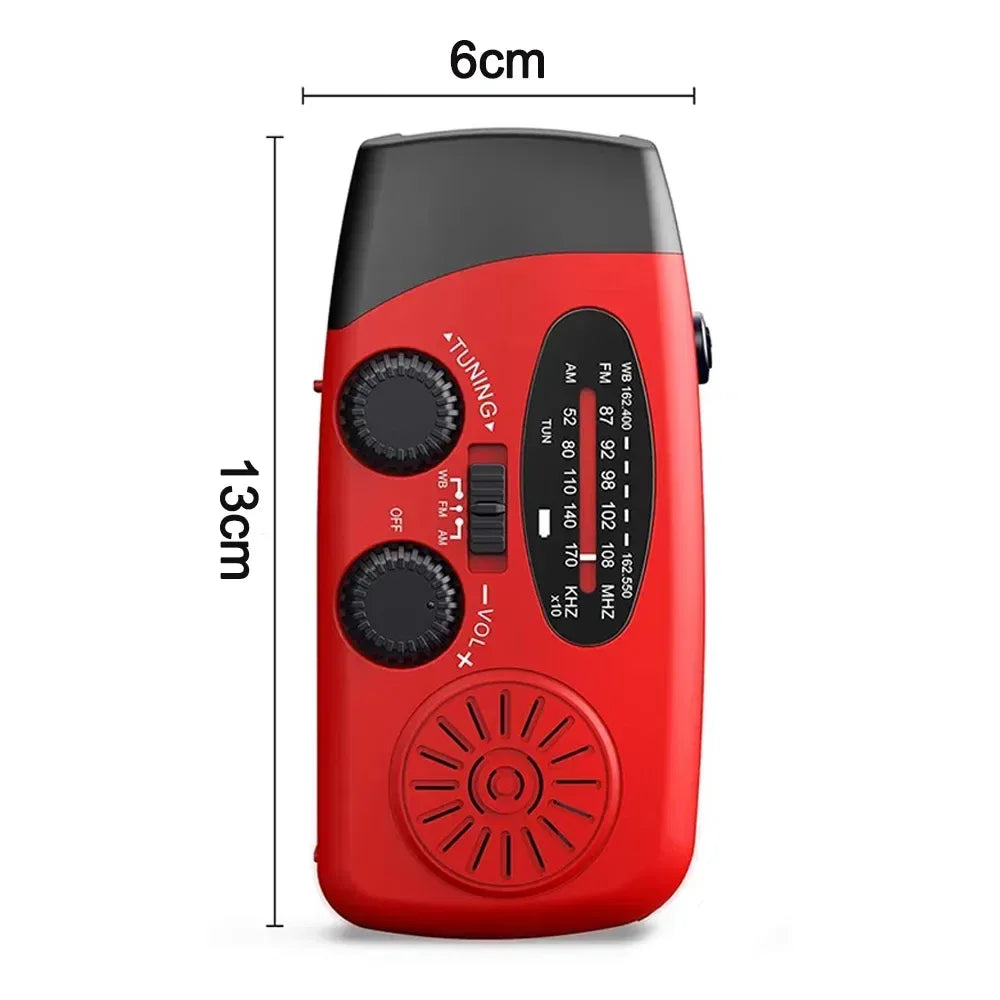 Emergency Radio Crank Solar Hand Weather Power Bank Charger Light - THE MILE MAKER DRIVER SHOP