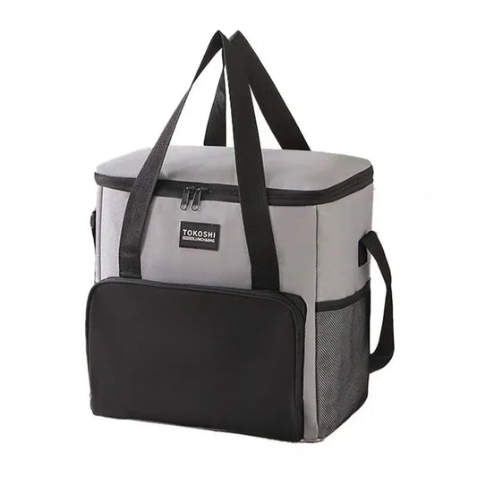 Black Insulated Lunch Bag Durable & Stain-Resistant Oxford Fabric, Excellent Thermal Performance For Hot Cold Food - THE MILE MAKER DRIVER SHOP