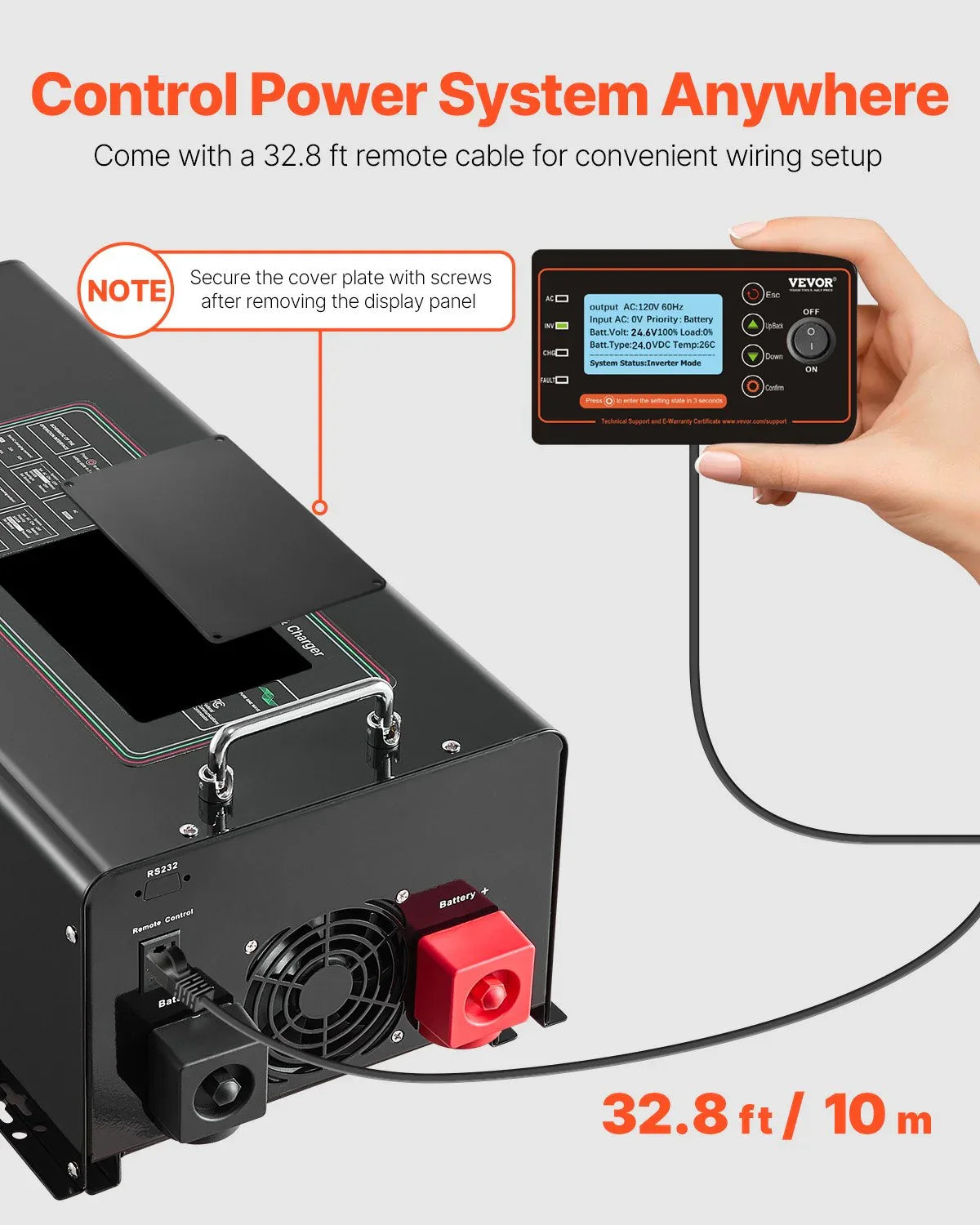 5000W Pure Sine Wave Inverter Charger DC 24V To AC 120V Power Inverter - THE MILE MAKER DRIVER SHOP