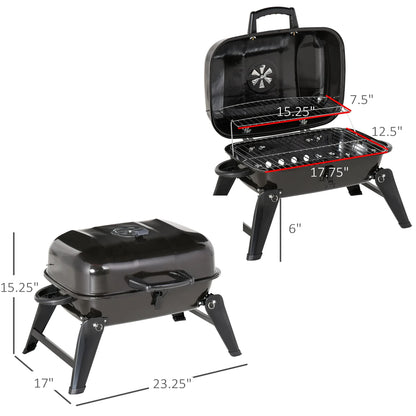 14" Portable Charcoal Grill - THE MILE MAKER DRIVER SHOP