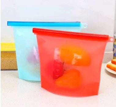 Silicone fresh-keeping bag vacuum sealed bag food storage bag refrigerator food fruit storage bag - THE MILE MAKER DRIVER SHOP