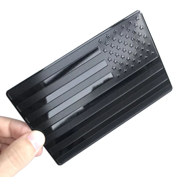 2PCS Metal USA Flag Sticker American Car Truck Decal Emblem Black - THE MILE MAKER DRIVER SHOP