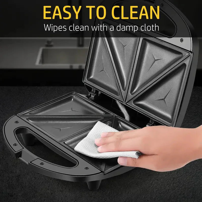 Waffle Maker Toastie Maker Sandwich NonStick Plates Cake Machine Breakfast Maker - THE MILE MAKER DRIVER SHOP