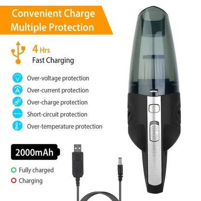 Car Handheld Vacuum Cleaner Cordless Rechargeable Hand Vacuum Portable Strong Suction Vacuum - THE MILE MAKER DRIVER SHOP