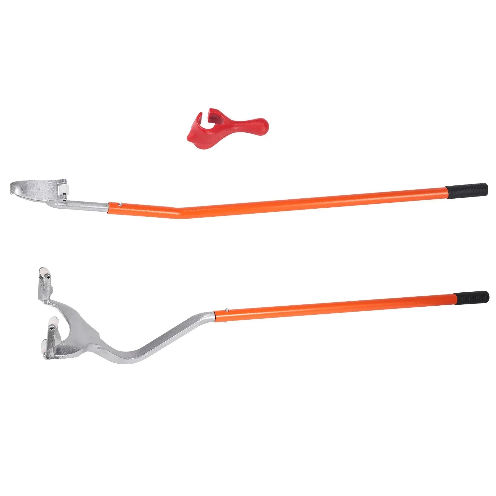Tire Mount Demount Tool, Manual Steel Tire Changer Mount Demount Removal Tool, With Extra Bead Keeper, Tubeless Truck Bead Breaker, 3 PCS Tire Changing Tools, Orange - THE MILE MAKER DRIVER SHOP
