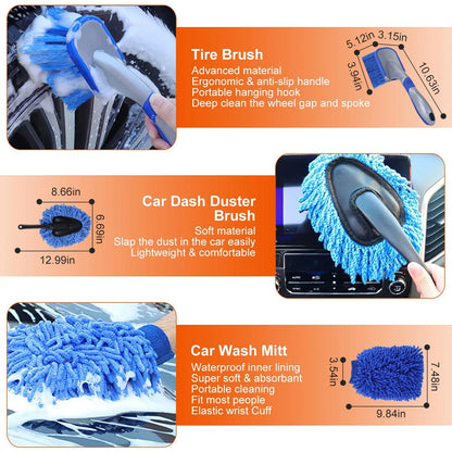 26Pcs Car Detailing Brush Kit Exterior Interior Car Cleaning Set Drill Brush Set Car Buffing Sponge Pads Kit For Cleaning Automobile Interior Exterior Wheels Dashboard - THE MILE MAKER DRIVER SHOP