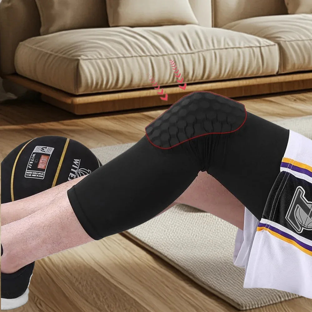 2 PC Compression Knee Pads Long Leg Sleeves Brace Knee Support Protection For Basketball, Football, Volleyball, Running, Cycling - THE MILE MAKER DRIVER SHOP