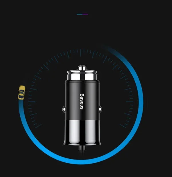 2 In 1 Spring Cable Car Mobile Phone Charger - THE MILE MAKER DRIVER SHOP