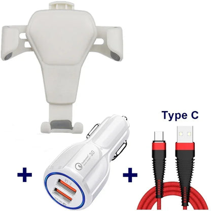 Leather grain gravity mobile phone car holder - THE MILE MAKER DRIVER SHOP