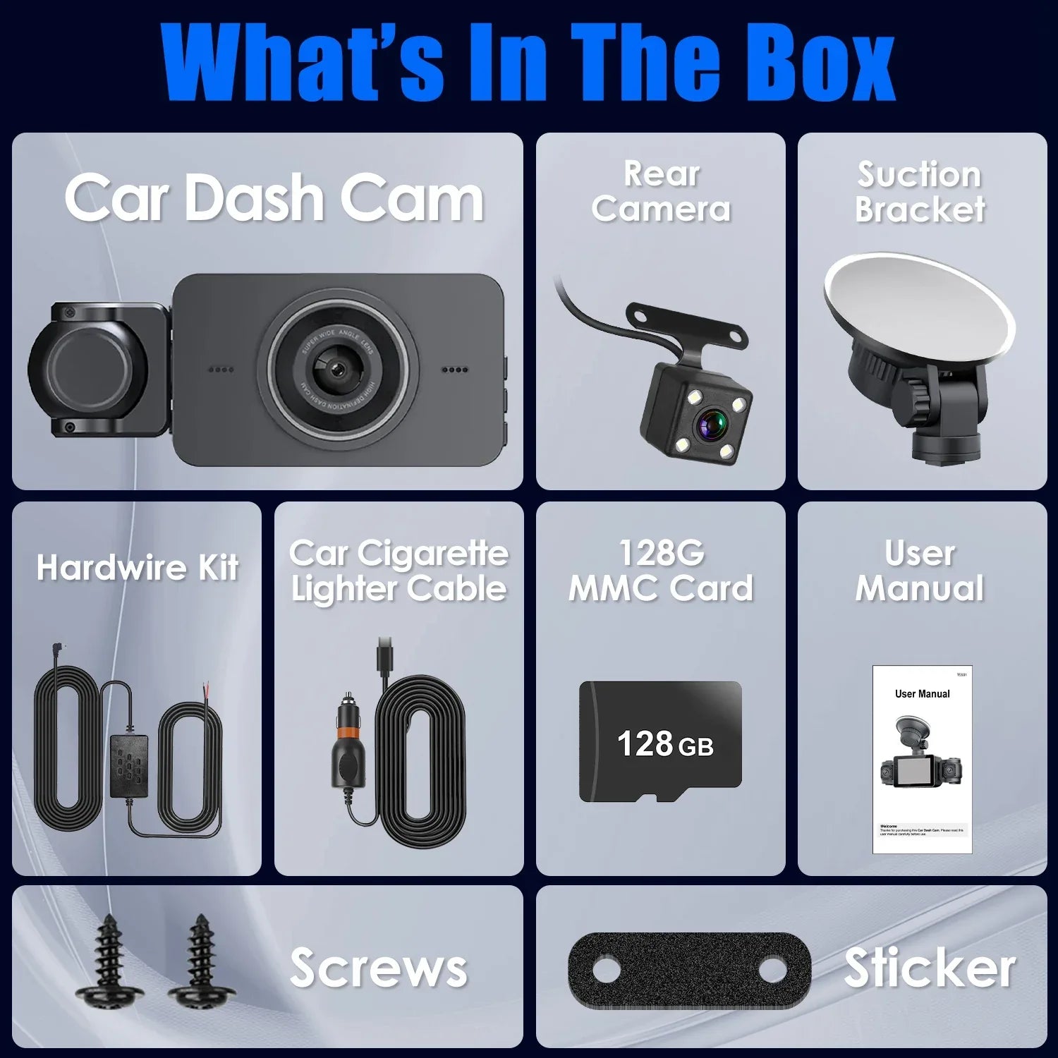 4 Channel Car Dash Cam With 128G MMC Card 1080P Front 720P Left Right 480P Rear G-Sensor Parking Monitor Loop Recording Night Vision 360 Degree Surveillance Car Camera - THE MILE MAKER DRIVER SHOP