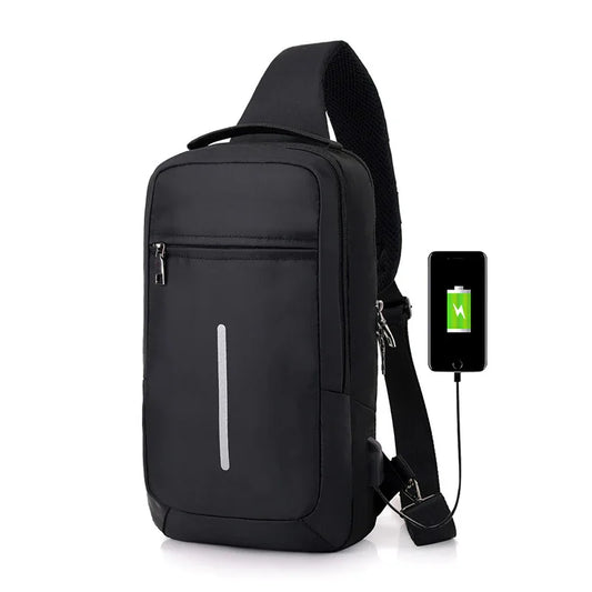 Anti-theft USB charging chest bag with you - THE MILE MAKER DRIVER SHOP