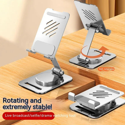 360 Degrees Rotate Metal Desk Mobile Phone Holder Stand For Phone Pad Adjustable Desktop Tablet Holderl Table Cell Phone Stand - THE MILE MAKER DRIVER SHOP