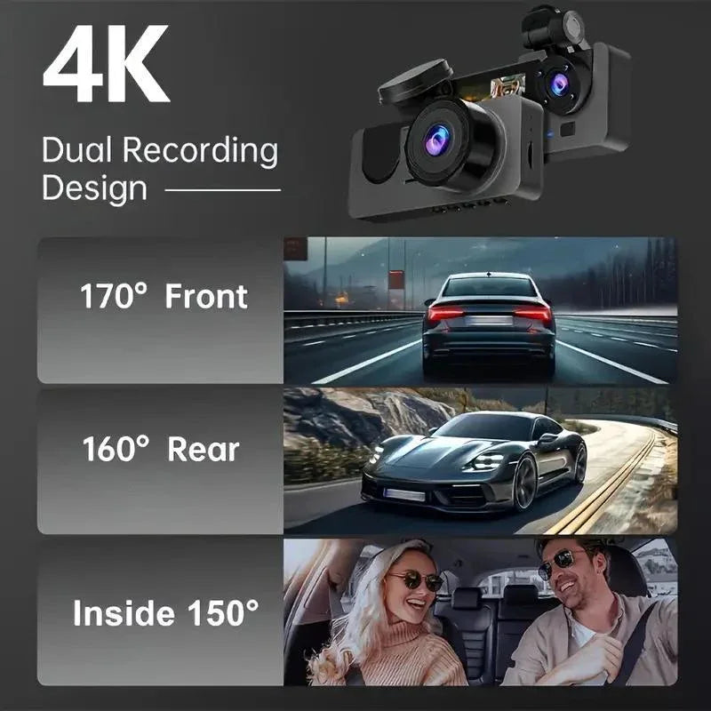 Parking Mode Christmas Gift Wireless Car DVR With Dual Lenses, Parking Monitoring, Shockproof Design - THE MILE MAKER DRIVER SHOP