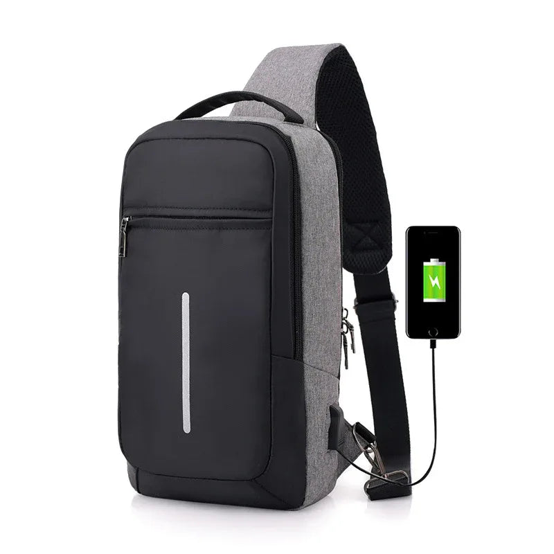 Anti-theft USB charging chest bag with you - THE MILE MAKER DRIVER SHOP