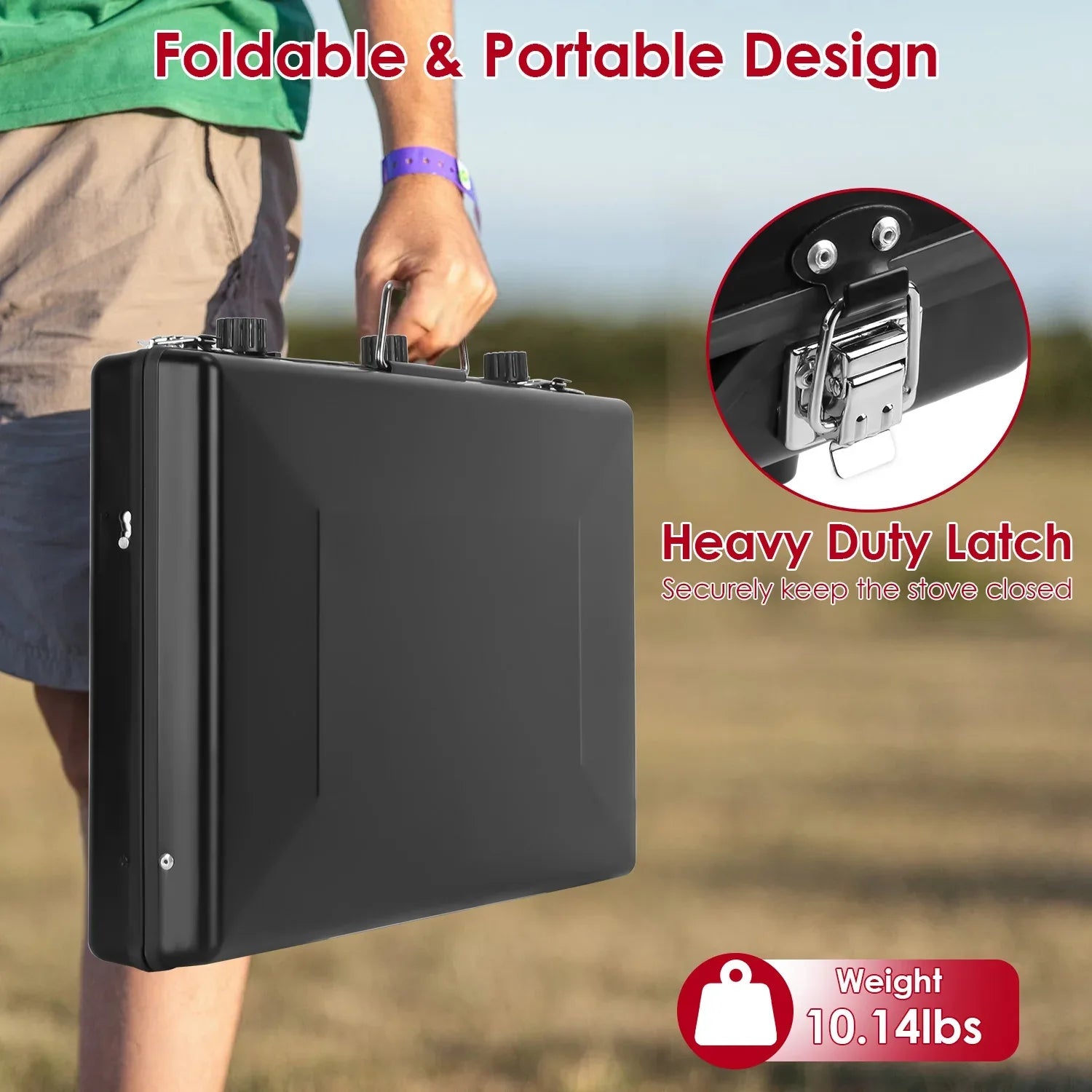 3 Burner Camping Stove 20000 BTU Portable Foldable Propane Stove With Toast Tray Windshield Portable Handle Outdoor Cooking Gas Stove For RV Camping BBQ Picnic - THE MILE MAKER DRIVER SHOP