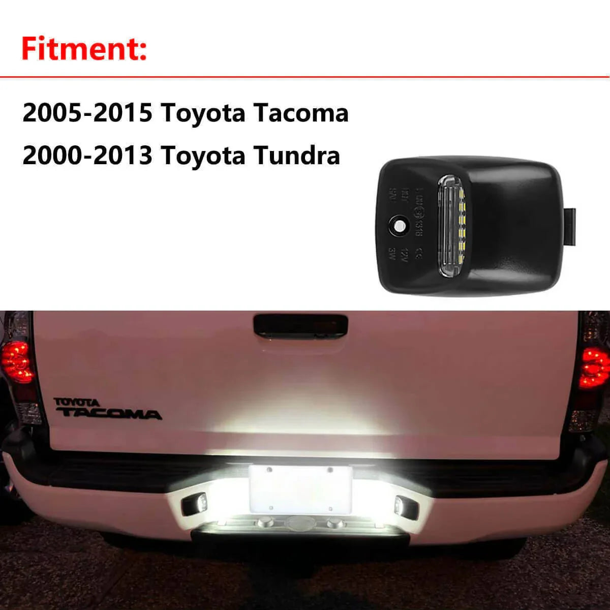 White LED Tag License Plate Light Bulbs Assembly Kit - THE MILE MAKER DRIVER SHOP