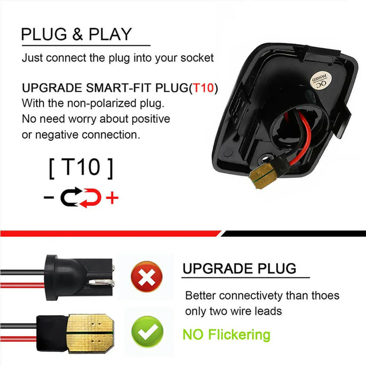 White LED Tag License Plate Light Bulbs Assembly Kit - THE MILE MAKER DRIVER SHOP