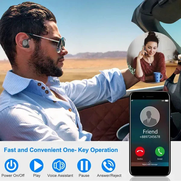 TWS Wireless 5.0 Earbuds IPX4 Touch In-Ear Stereo Earphone Noise Canceling Earpieces 32.8 Ft Transmission Range - THE MILE MAKER DRIVER SHOP