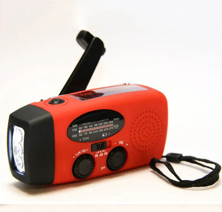 Solar hand crank USB charging radio flashlight - THE MILE MAKER DRIVER SHOP
