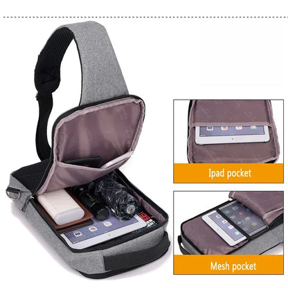 Anti-theft USB charging chest bag with you - THE MILE MAKER DRIVER SHOP