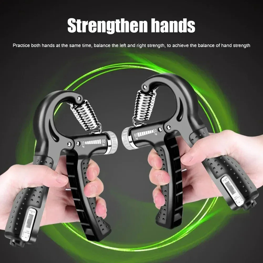 Single Pack Professional Hand Grip Strength Trainer, Carbon Fiber Foam Arm Muscle Finger Rehabilitation Fitness Equipment Hand Grip Strength Power Trainer Gripper Strengthener Adjustable Gym Exerciser - THE MILE MAKER DRIVER SHOP