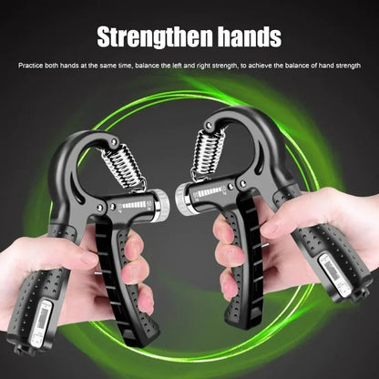 Single Pack Professional Hand Grip Strength Trainer, Carbon Fiber Foam Arm Muscle Finger Rehabilitation Fitness Equipment Hand Grip Strength Power Trainer Gripper Strengthener Adjustable Gym Exerciser - THE MILE MAKER DRIVER SHOP