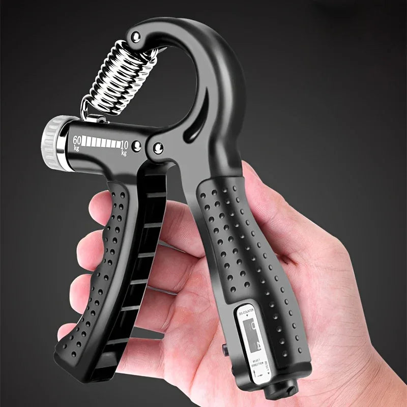 Single Pack Professional Hand Grip Strength Trainer, Carbon Fiber Foam Arm Muscle Finger Rehabilitation Fitness Equipment Hand Grip Strength Power Trainer Gripper Strengthener Adjustable Gym Exerciser - THE MILE MAKER DRIVER SHOP